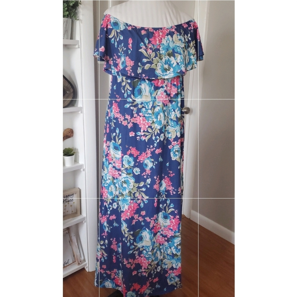 Floral off the shoulder maxi